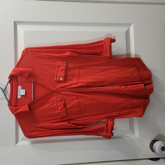 Liz Claiborne Tops - Liz Claiborne Orange Button Up Dress Shirt